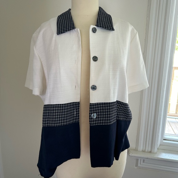 Vintage Plaid “Bowling Shirt” Blouse - Picture 1 of 6